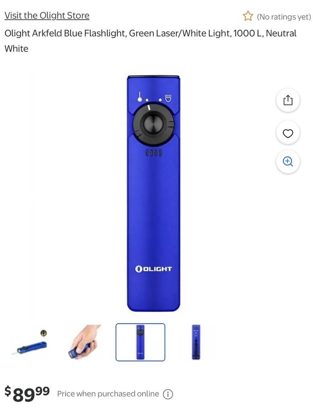 Blue LED Penlight Tactical Flashlight - Picture 2 of 11